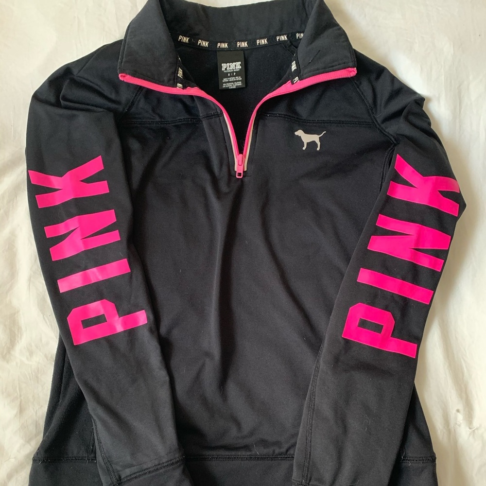 Pink quarter zip